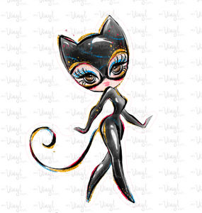 Sticker | 66M | SUPER HERO GIRL | Waterproof Vinyl Sticker | White | Clear | Permanent | Removable | Window Cling | Glitter | Holographic