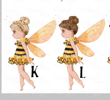 Load image into Gallery viewer, Waterslide Decal Fairy Bee 3 1/2 inches tall or wide Printed on Clear or White