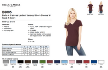 Load image into Gallery viewer, Bella Ladies Jersey Short Sleeve V Neck