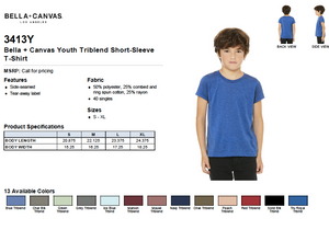 Bella Canvas Youth Triblend Short Sleeve