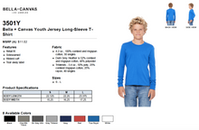Load image into Gallery viewer, Bella Canvas Youth Jersey Long Sleeve