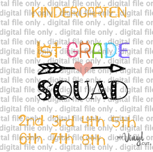 Load image into Gallery viewer, Digital File Grade Squad Kindergarten through 8th grade