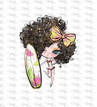 Load image into Gallery viewer, Waterslide Sheet of Decals BEACH, PLEASE Surfboard Theme
