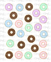Load image into Gallery viewer, Waterslide Sheet of Decals DONUTS Theme