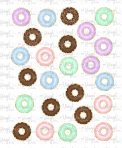 Waterslide Sheet of Decals DONUTS Theme