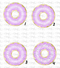 Load image into Gallery viewer, Waterslide Decal Pastel Purple Donut PACK OF 6
