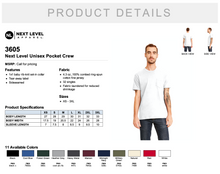 Load image into Gallery viewer, Next Level Unisex Pocket Crew
