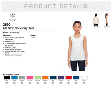 Load image into Gallery viewer, LAT Girls&#39; Fine Jersey Tank