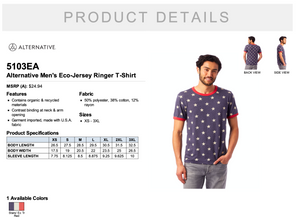 Alternative Men's Eco-Jersey Ringer T Shirt
