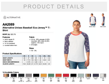 Load image into Gallery viewer, Alternative Unisex Baseball Eco-Jersey T Shirt