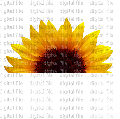 Digital Download Half Sunflower