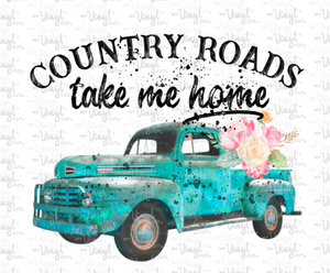 Waterslide Decal A12 Country Roads Take Me Home