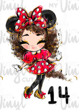 Load image into Gallery viewer, Waterslide Decal Minnie Girls! Choose from 16 girls!
