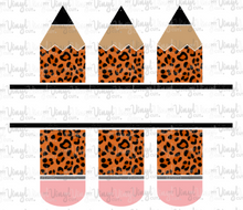 Load image into Gallery viewer, Waterslide Decal 3 Leopard Pencils