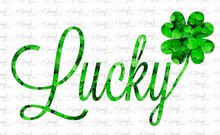 Load image into Gallery viewer, Waterslide Decal Lucky with clover pattern