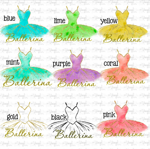 Sublimation Transfer Ballerina Tutu Choose your color