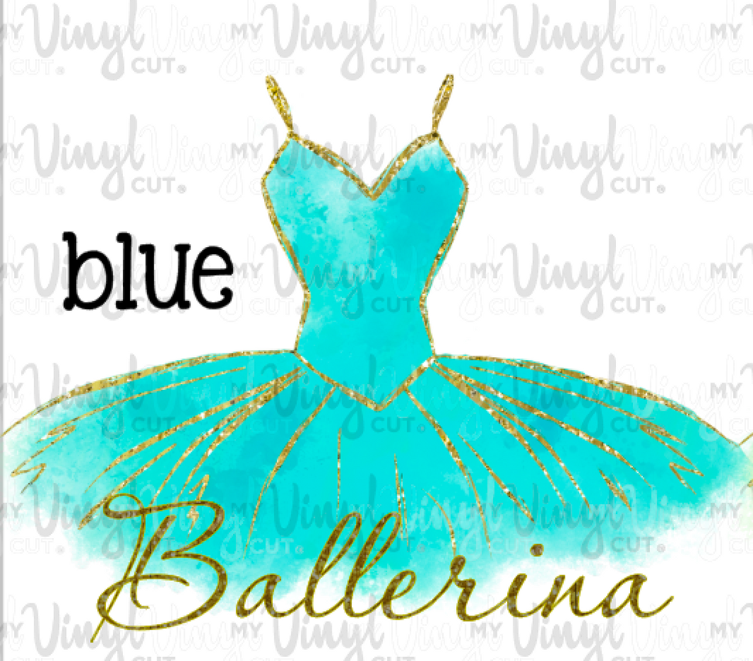 Sublimation Transfer Ballerina Tutu Choose your color