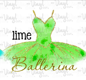 Waterslide Decal Ballerina Tutu Choose your color