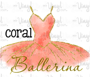 Waterslide Decal Ballerina Tutu Choose your color