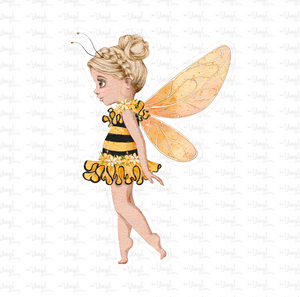 Sticker | 70K | Fairy Bee Girl | Waterproof Vinyl Sticker | White | Clear | Permanent | Removable | Window Cling | Glitter | Holographic