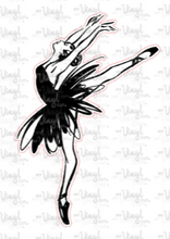 Load image into Gallery viewer, Sticker | 36L | Ballerina | Waterproof Vinyl Sticker | White | Clear | Permanent | Removable | Window Cling | Glitter | Holographic
