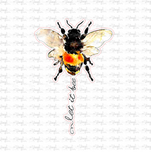 Sticker | 36H | Let it Bee | Waterproof Vinyl Sticker | White | Clear | Permanent | Removable | Window Cling | Glitter | Holographic