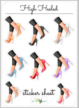Load image into Gallery viewer, Sticker Sheet 56 Set of little planner stickers High Heels
