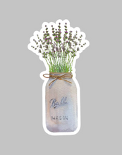 Load image into Gallery viewer, Sticker | 37C | Lavender in a Vase | Waterproof Vinyl Sticker | White | Clear | Permanent | Removable | Window Cling | Glitter | Holographic