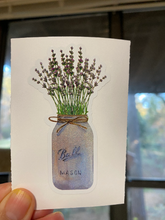 Load image into Gallery viewer, Sticker | 37C | Lavender in a Vase | Waterproof Vinyl Sticker | White | Clear | Permanent | Removable | Window Cling | Glitter | Holographic