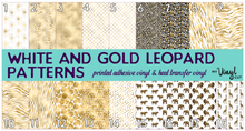 Load image into Gallery viewer, Printed Adhesive Vinyl White and Gold Animal Prints
