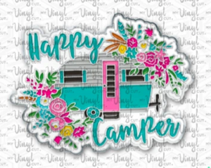 Enamel Pin Happy Camper Choose Pin or Magnetic clasp